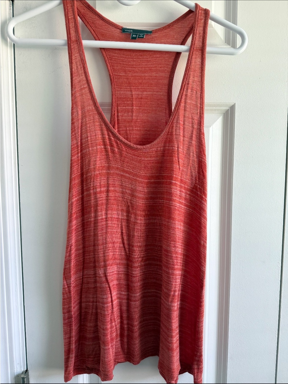 Vince Coral Racerback Tank Top